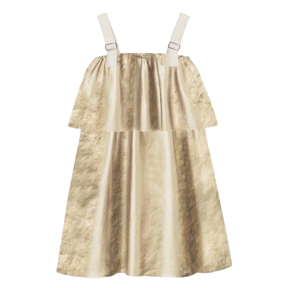 Metallic Buckle Ruffle